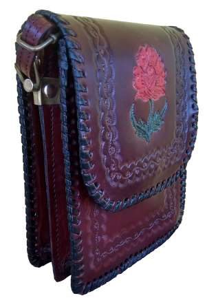 Handmade Leather Sling Bag HLSB002 by CHARAM, view 2