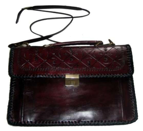 Handmade Leather Laptop Bag LB001 by CHARAM
