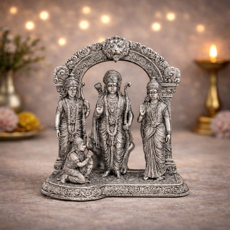 Shri Ram Darbar Pure Silver Murti
