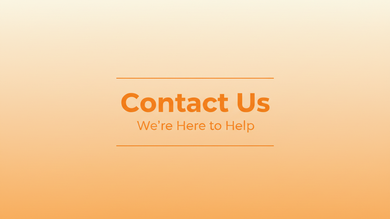 remove email , phone , live chat section and contact us and we're here to help show in center and use this color #f48333