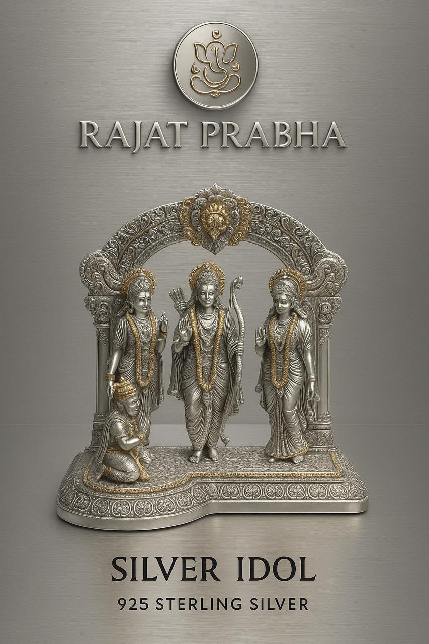 Shri Ram Darbar pure silver murti by Rajat Prabha